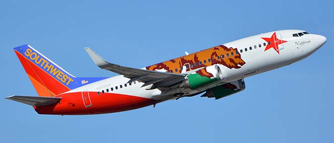 Southwest Boeing 737-3H4 N609SW California One, Phoenix Sky Harbor, January 21, 2016